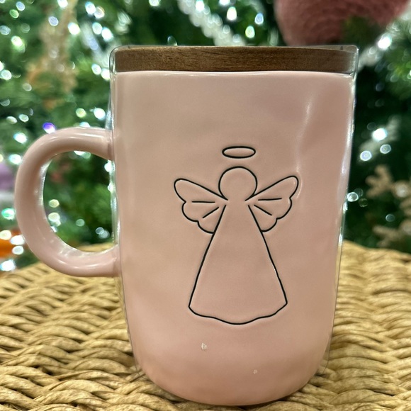 Rae Dunn peace Joy Love pink mug cover lid new - Picture 4 of 5